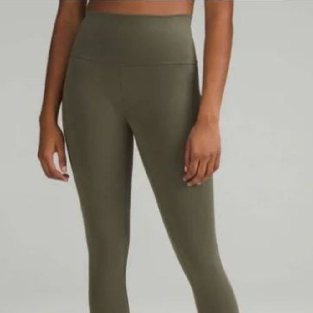 NWT lululemon Wunder Train HR Tight 25"  Army Green